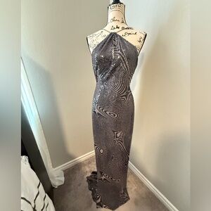Vintage Pamela Dennis Gray Sequins Gown